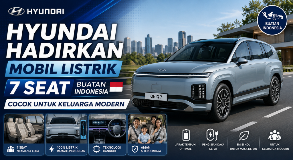 Hyundai Hadirkan Mobil Listrik 7 Seat Buatan Indonesia, Cocok untuk Keluarga Modern