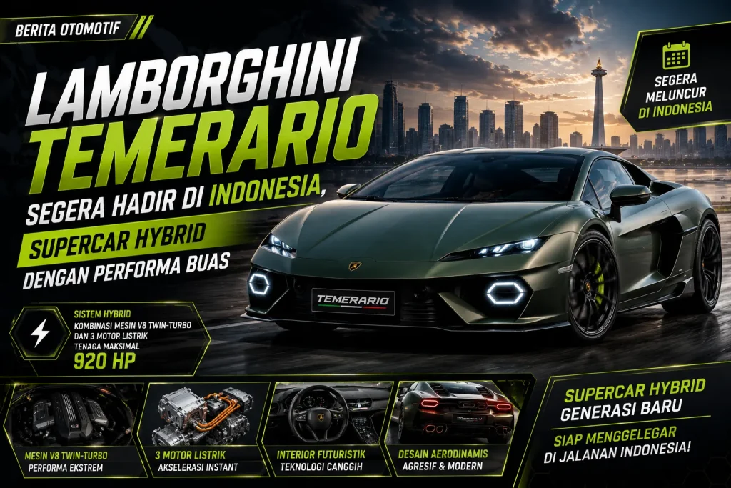 Lamborghini Temerario Segera Hadir di Indonesia, Bawa Teknologi Hybrid dan Mesin V8