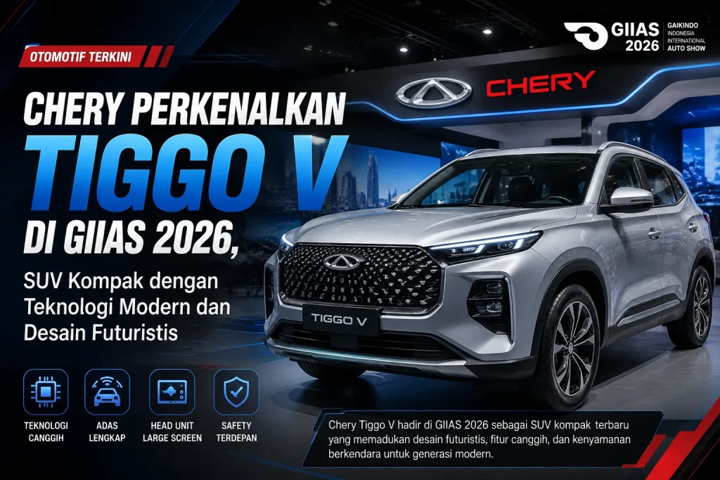 Chery Perkenalkan Tiggo V di GIIAS 2026, SUV Kompak dengan Teknologi Modern dan Desain Futuristis